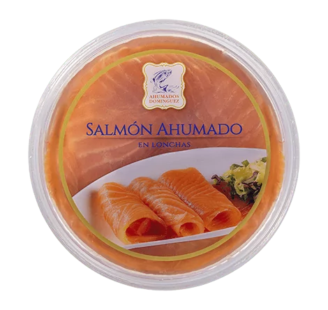 Salmon Ahumado en aceite cortado en lonchas de Ahumados Dominguez