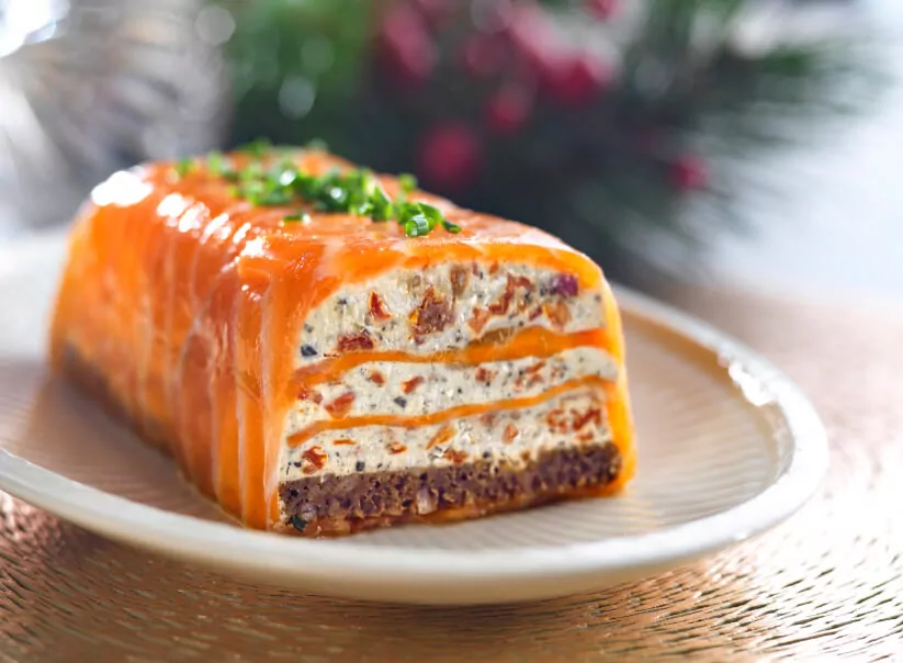 Receta de pastel de salmón ahumado navidad