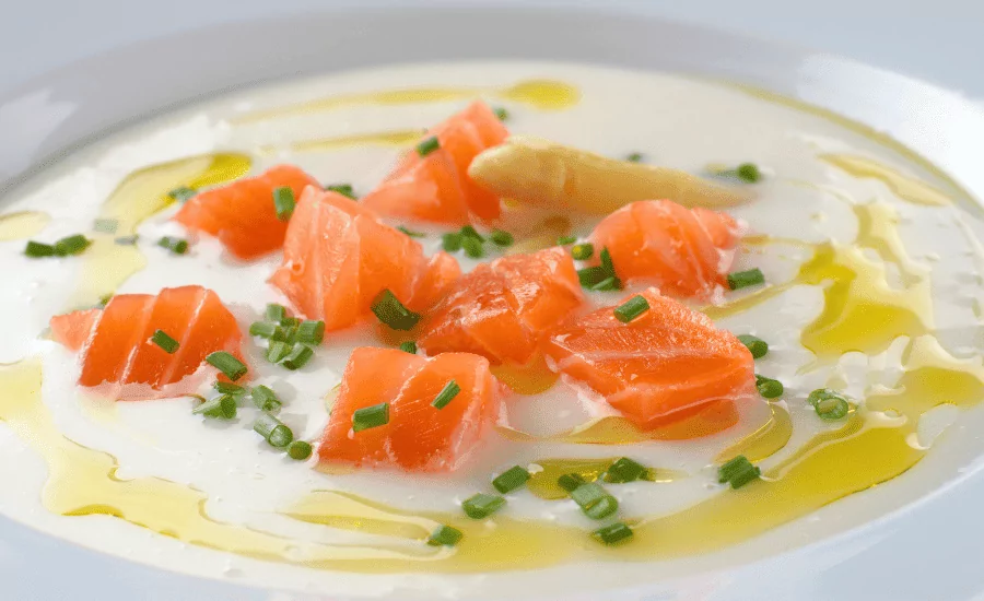 Crema fría de espárragos blancos Crema fría de espárragos blancos